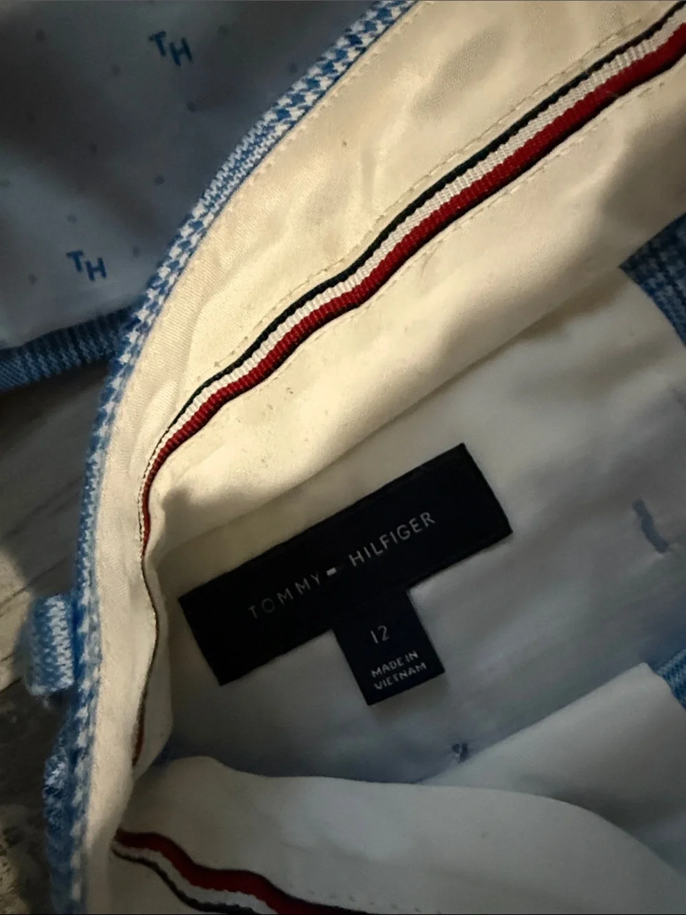 Tommy Hilfiger Blue Plaid Kids Two-Piece Suit Jacket & Pants